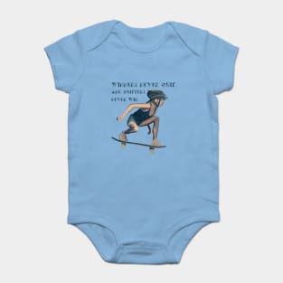 Winners Never Quit Baby Bodysuit